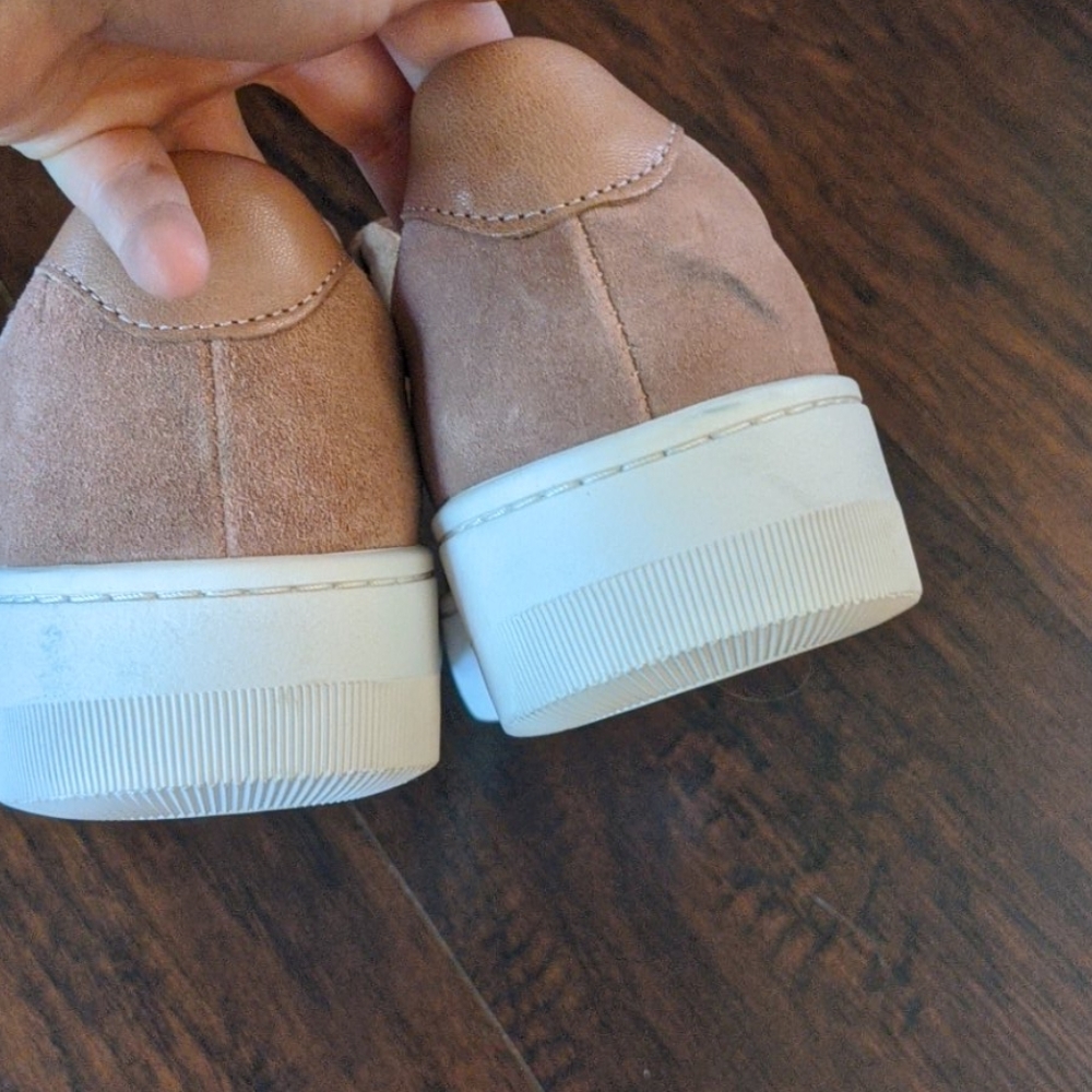 Sandro Velcro pink velvet platform sneakers - Picture 3 of 4